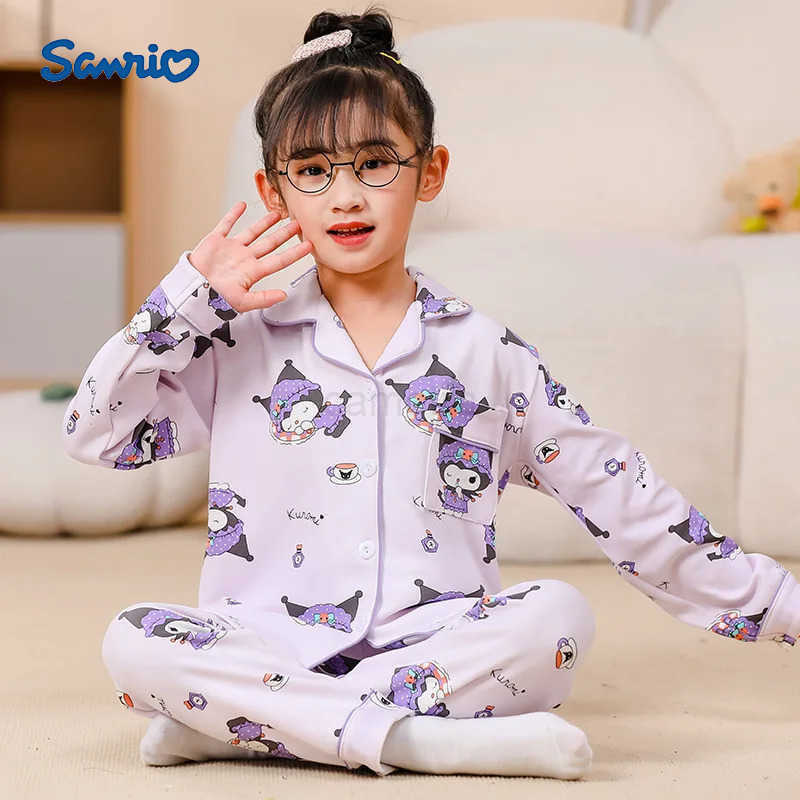 Sanrio Pajama Sets Children Adorable Print Soft Comfortable Nightwear Set Kids Suitable Casual Comfy Home ClothesXJ250618XJ250618