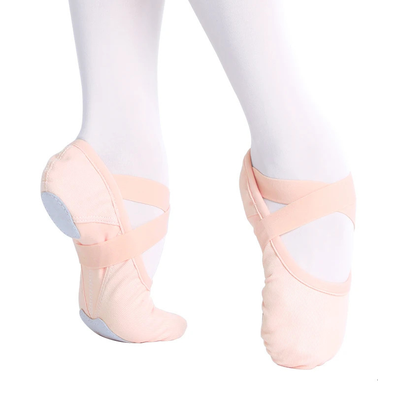 Girls Women Ballet Shoes Stretch Fabric Dance Shoe Single Shoelace Dancing Slippers Ballet Flats Elastic Soft Sole Dance Shoes 250613