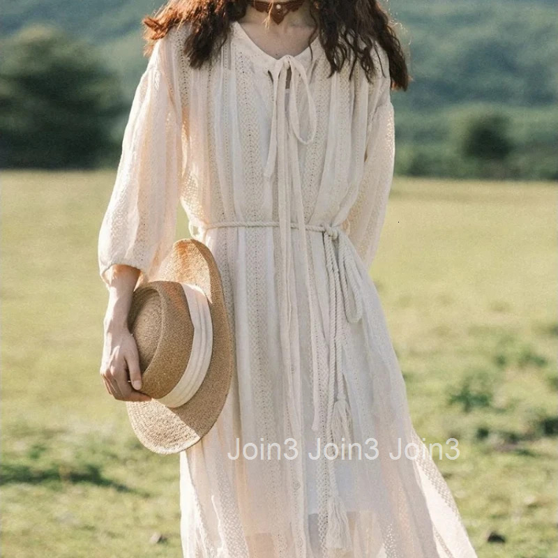 Womens Long Sleeve Dresses Midi Embroidery Female Dress Bandage Designer Thic Fashion Summer 2025 Elegant and Pretty Vintage G
