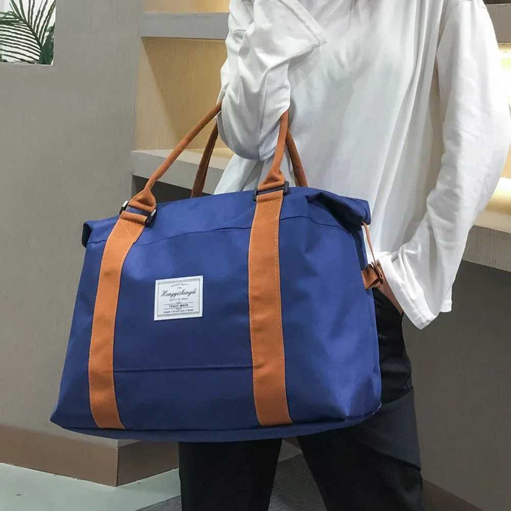 Luggage Travel Bag Portable Carry on Luggage Large Capacity Sports Gym Bags Zipper Pocket for Hiking Camping for Beach Swimming W250618