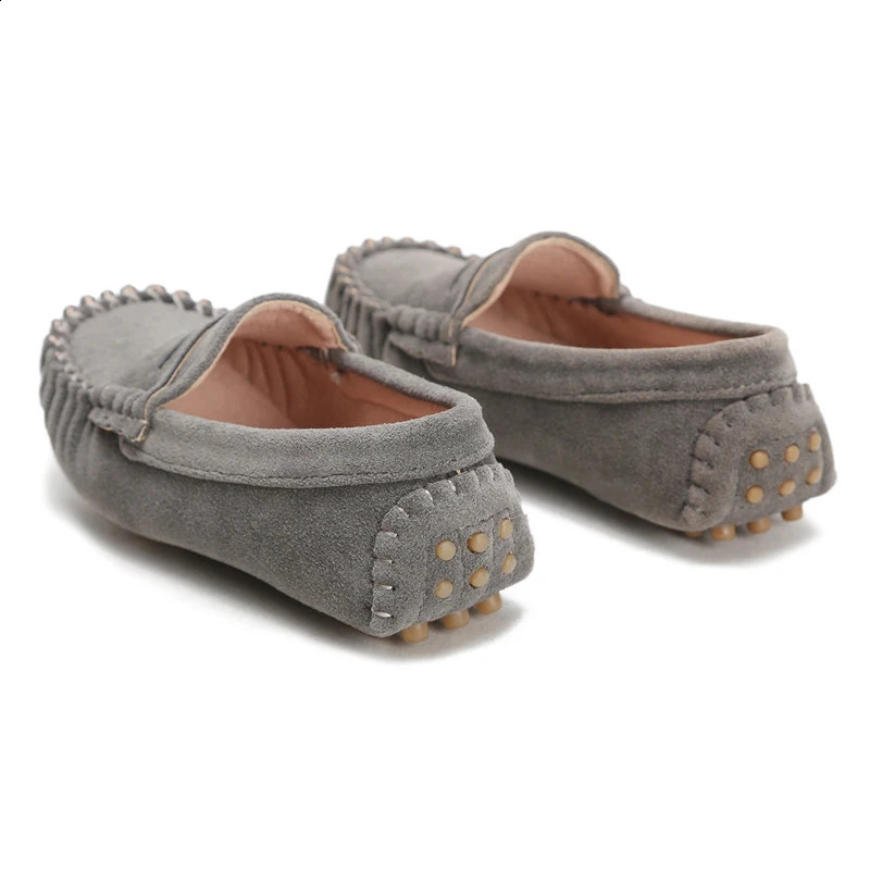 Childrens Flats Suede Leather Fashion Casual Shoes Autumn Solid Slip on Boys Shoes Kids Loafers Girls Dress Party Shoes 250617