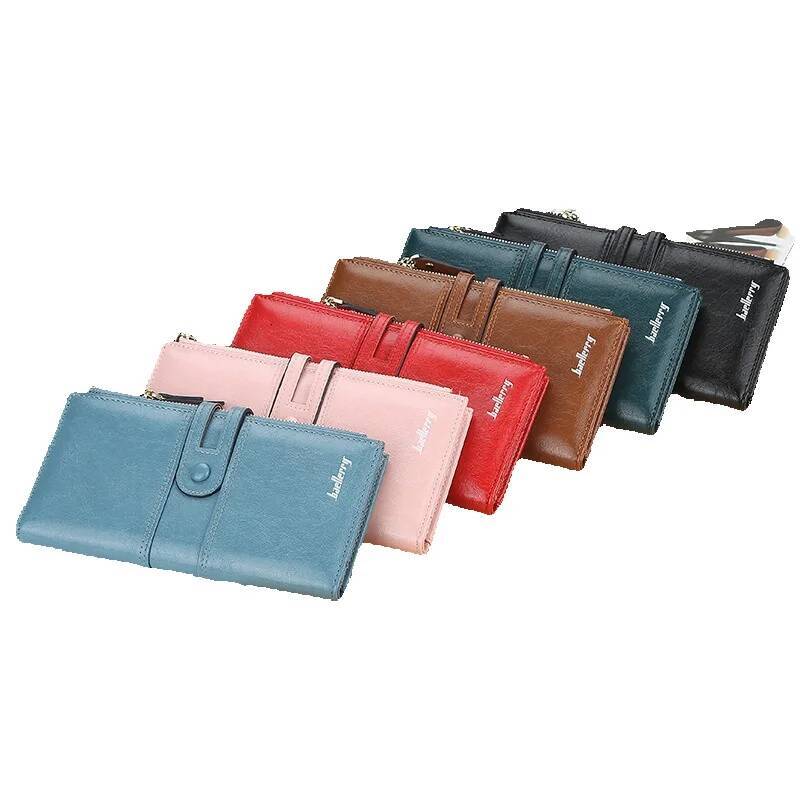Free Shipping Designer Baellerry New Women's Long Buckle Wallet Multifunctional Luxury Bag Fashion Phone Bag Korean Style Zipper Coin Purse