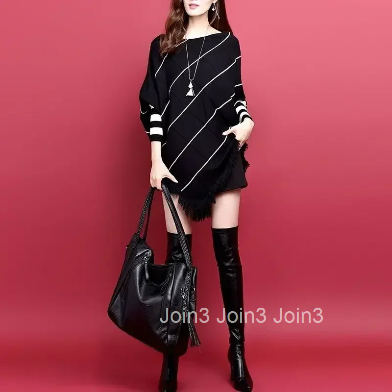Womens Knit Sweater Autumn Long Sleeve Ladies Pullovers Winter 2025 Casual Attractive Warm Jumper Elegant Trend New Knitwear