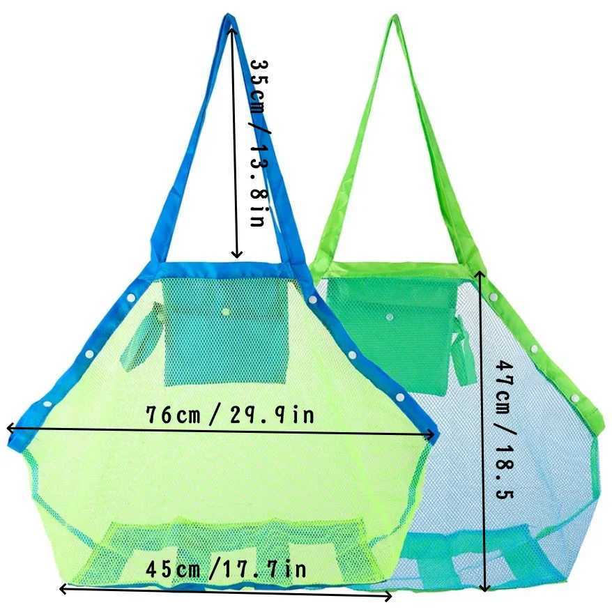 Large Beach Toy Mesh Bag Children Sand ay Protable Mesh Bag Kids Toys Storage Bag for Toys Clothes Towels Sundries Storage Bag B250618