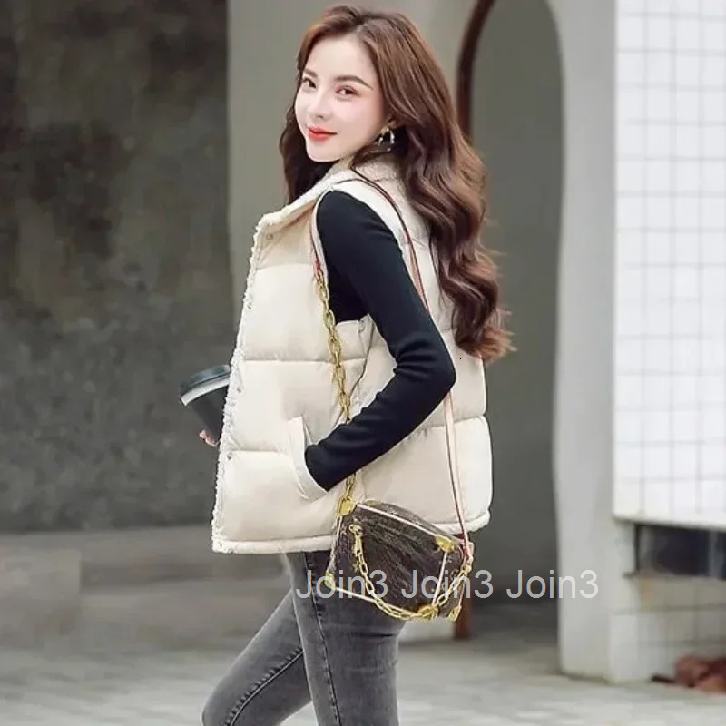 Womens Vests Half Short Slim Fit Lady Padded Cotton Giletes Korean Style Winter Clothing Working Elegant Pretty Cheap Warm Cold