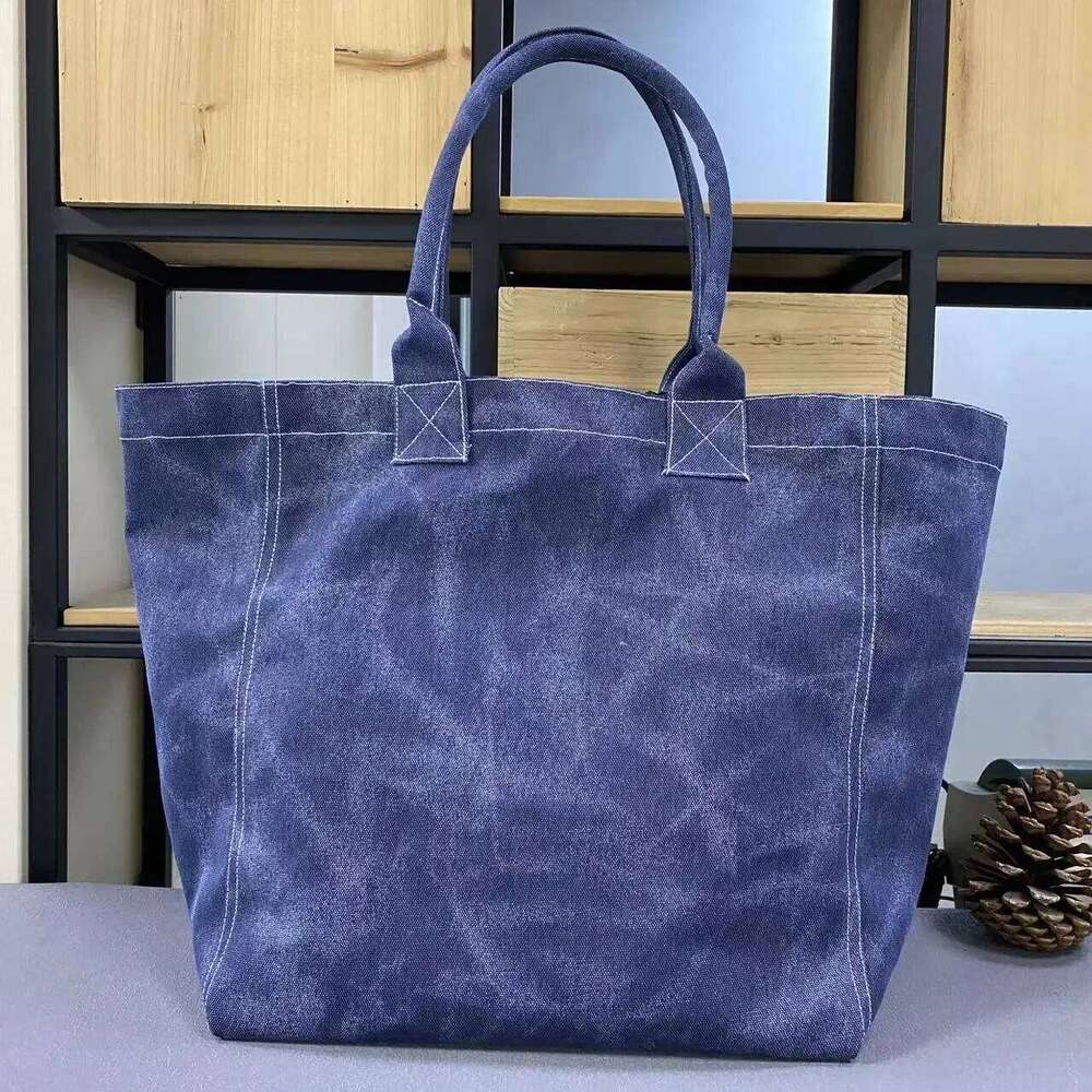 Marant Glitter Print Cotton Bag Large Capacity Shoulder For Women Men, Fashionable Shopping Tote With Floral Abstract
