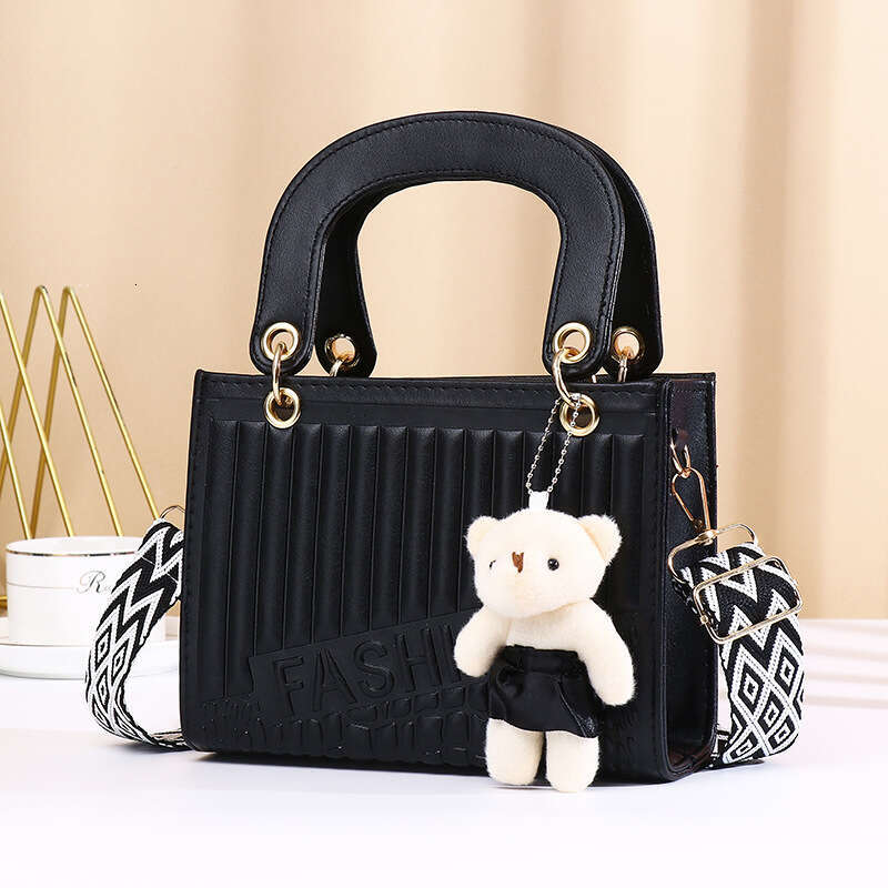 New Commuter Texture Handbag for Women Summer Simple Solid Color Single Shoulder Crossbody Small Square Bag
