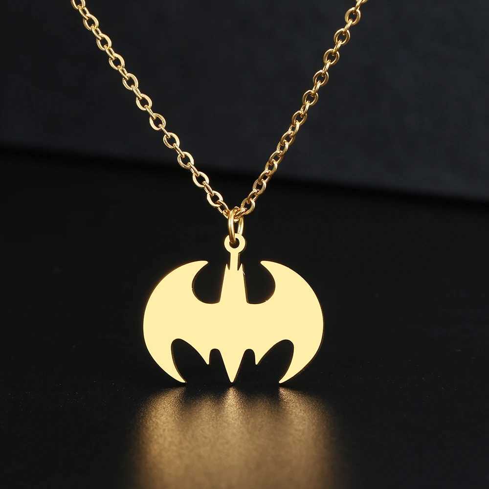 Stainless Steel Necklaces Bat Gothic Pendant Sweater Chain Collar Charm Fashion Necklace For Women Jewelry Party Gifts One Piece W250618