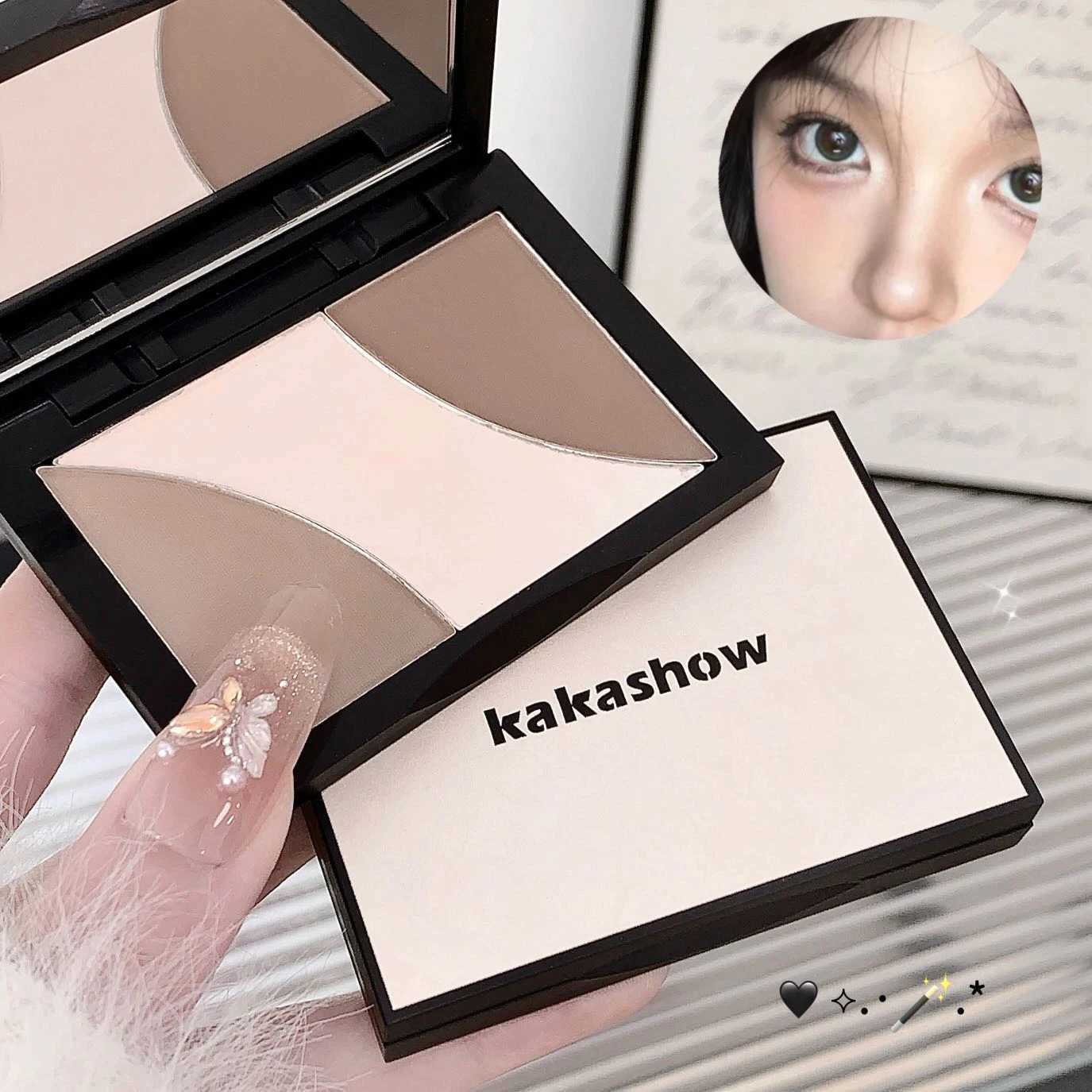 3Color Matte Contouring Highlighter Makeup Palette Natural Stereoscopic Face Powder Bronzer Palette Shading Nose Shadow CosmeticXJ250618