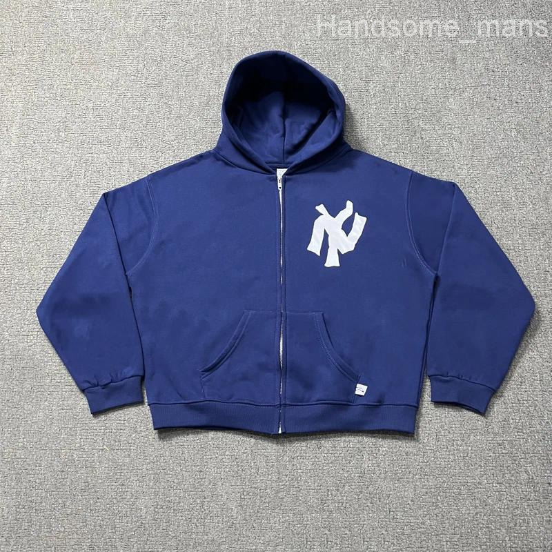 Mens Hoodies Streetwear AKIMBO Zipper Fleece Men Women High Quality Black Blue Sweatshirts Cotton Casual Pullovers