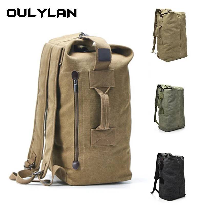 Outdoor Travel Bag Backpack Fashion Large Capacity Rucksack Man Light weight Male Lage Canvas Bucket Shoulder Bags for Men High quality designer