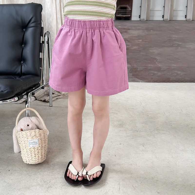 Children Shorts for Boys and Girls Baby Korean Loose and Slish Cotton Simple and Versatile Three Part Pants TrendyC250617