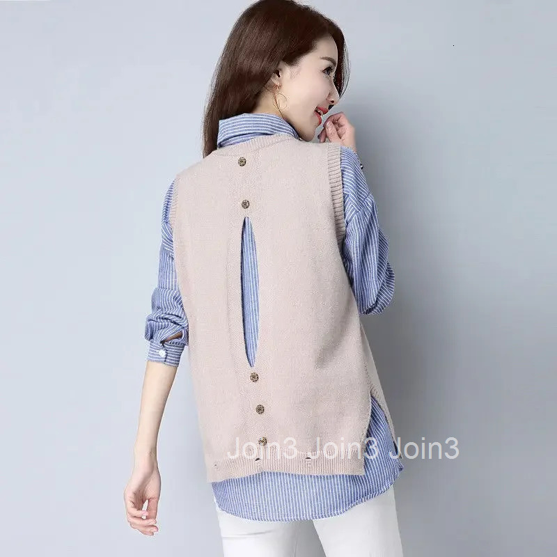 Solid Casual Round O Neck Waistcoat New Knitwear Smooth Light Female Sweater Youthful Clothes Luxury In Y2k Womens Knitted Vest