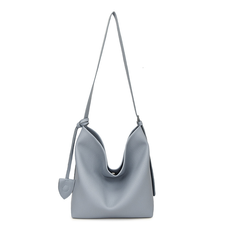 Free shipping designer Minimalist Commuter Bucket Bag for Women 2025 New Casual Solid Color Crossbody Bag Soft Leather Mother-Daughter Bag Underarm Ba
