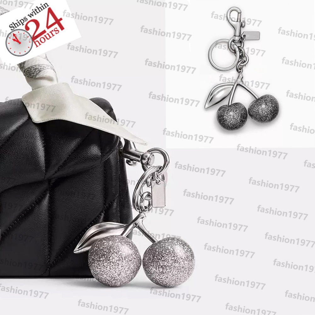 Bag Charm keychain for Women cute bag charms fruit cherry Classic Pendant Fashion Key Rings quality Refreshing Style key chain Resin Lanyards