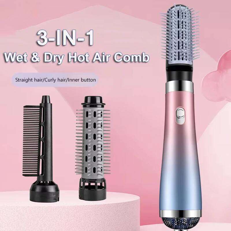 Portable Comb lonic Straightening Brush Hot Air For Roller Blow Dryer Quick Dry Hair Curler Curling