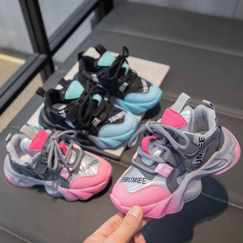 Kids Running Shoes Candy Color Boys Girls Sneakers Hook loop 2024 New Fashion Versatile Children Running Shoes Casual Dirt-proof Z250618