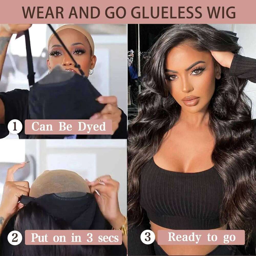 Ready to Wear 4x4 5x5 Cut HD Closure Glueless Human Hair Pre Plucked 36 Inch Brazilian Body Wave Lace Frontal Wigs