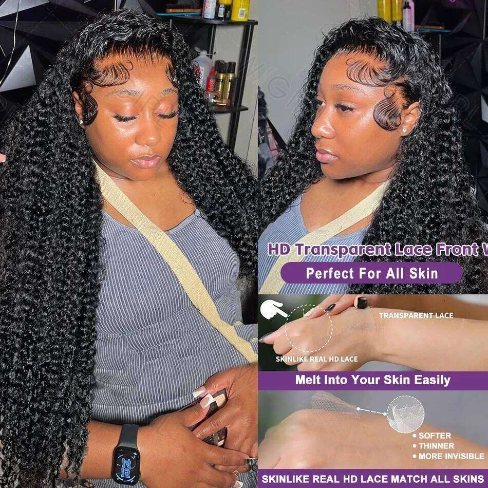 Curly Glueless 100% Cheap Wigs On Clearance Sale Hd Lace Frontal Human Hair 5x5 Closure Wig