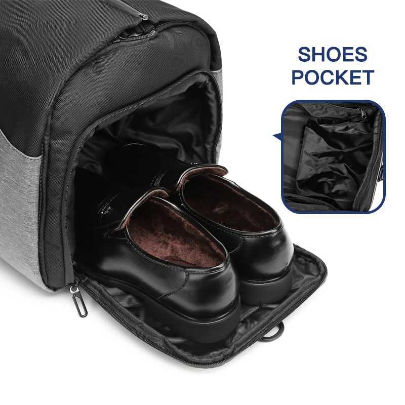 OZUKO Multifunction Men Suit Storage Travel Bag Large Capacity Luggage Handbag Male Waterproof Travel Duffel Bag Shoes Pocket W250618