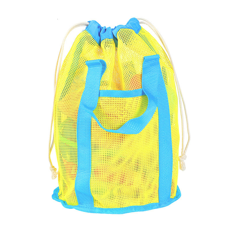 New Children's Toy Shell Storage Drawstring Travel Toiletry Mesh Hollow Transparent Beach Bag