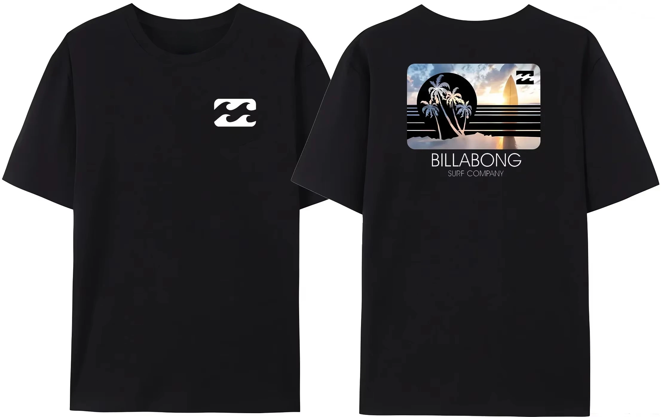 Wave New Men's and woman's Summer T-shirt Double Sided Printing High Quality Casual Top Tees