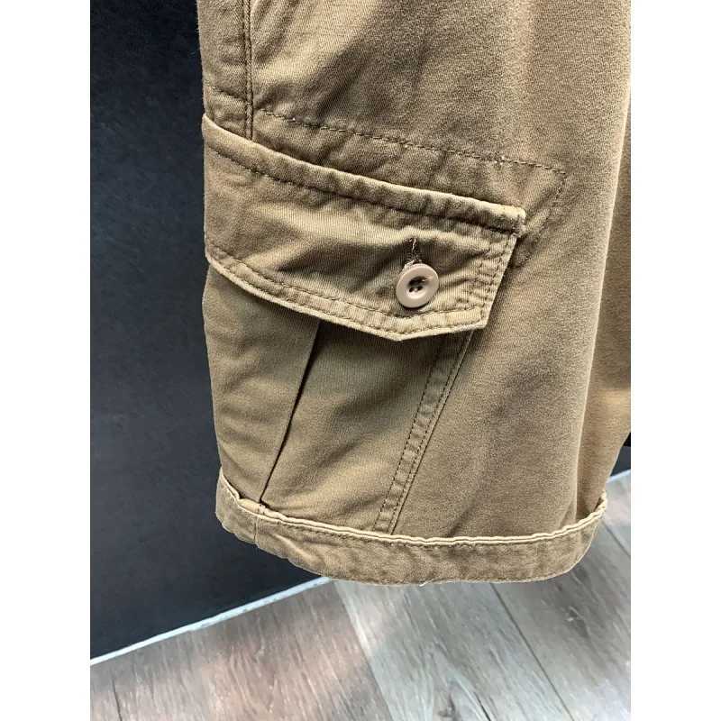 American High Street Multi-Pocket Pu Shuai Casual Overalls Pants Mens Summer Loose Sports Outdoor Pirate Shorts XJ250618