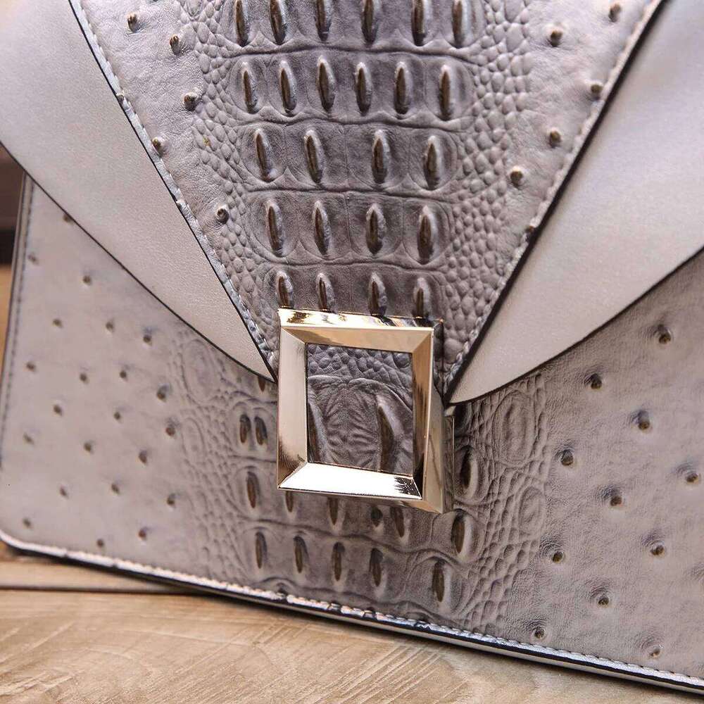 designer brand new cowhide high quality crocodile print handbag womens fashion single shoulder crossbody bag hot sale