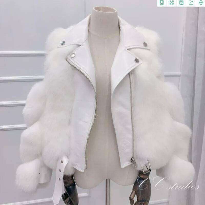 Women Winter Faux Fox Imitation Fur Coat Ladies Motorcycle Clothing Fashion High Quality Thick Warm Coats Female Jacket 779