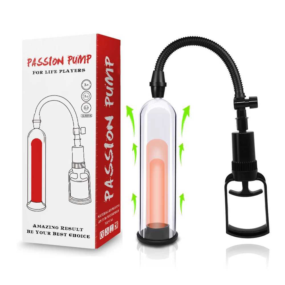 Male Penis Pump Manual Penis Enlarger Sex Toys for Men Vacuum Stimulation Masturbation Penile Extender Trainer Adults Sex Toy W250618
