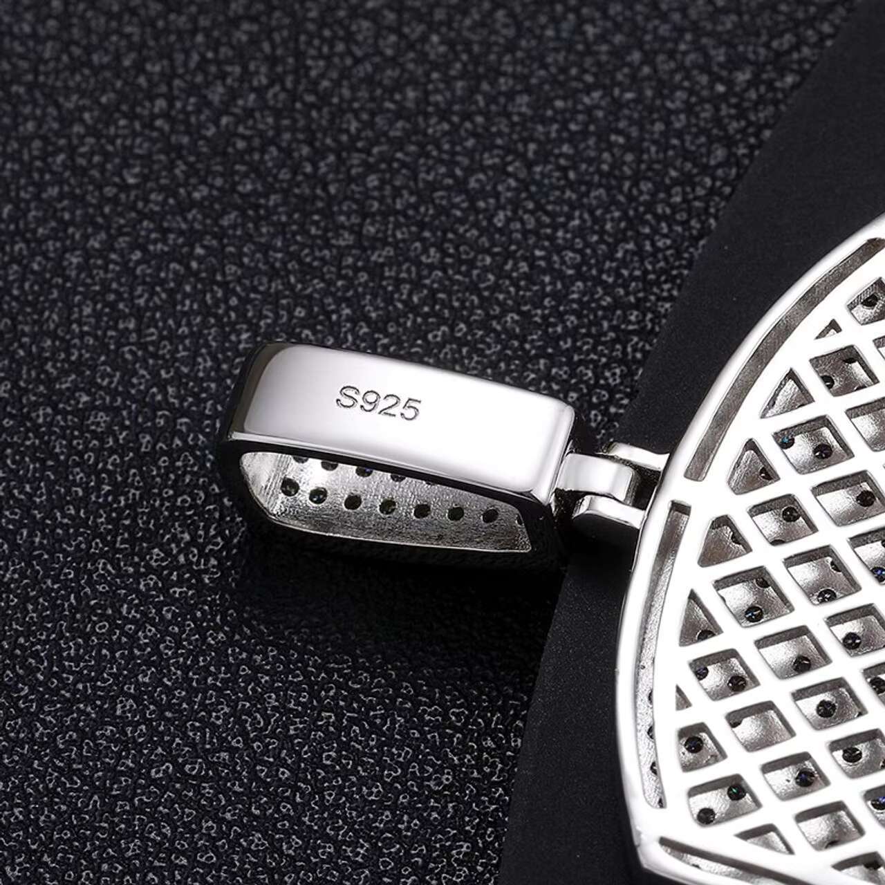Trendy Military Style Moissanite Pendant Charm Sterling Silver Hip Hop Chain Necklace Durable Stylish Accessory