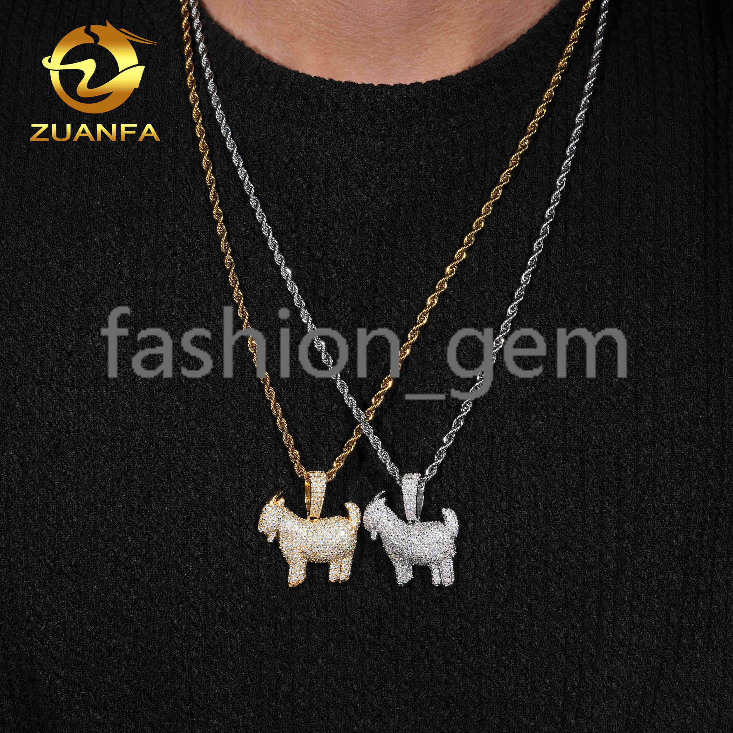 Pass Diamond Tester GRA Hip Hop Jewelry 925 Silver Iced Out Moissanite Custom Hip Hop Pendant