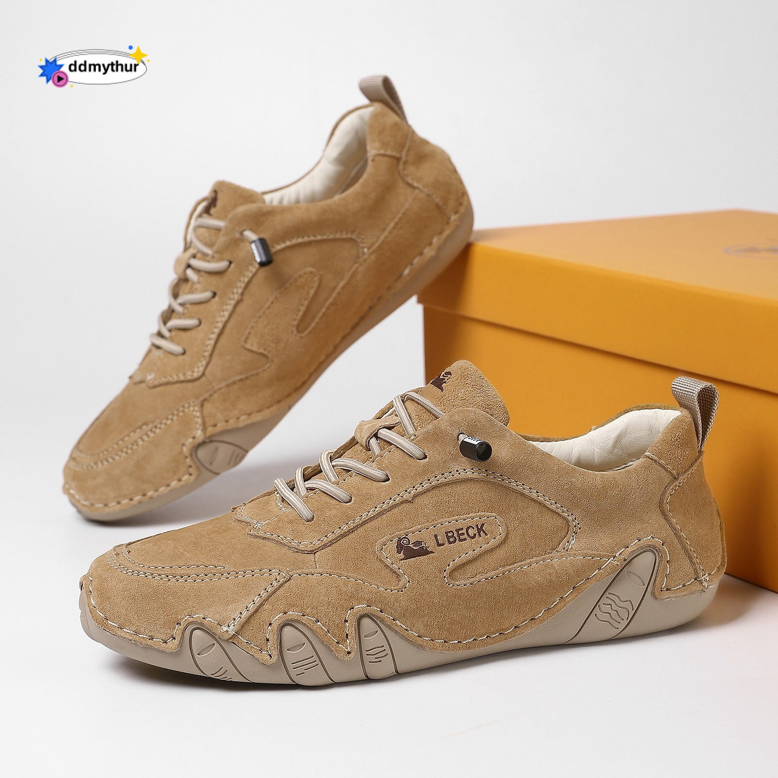 Genuine Leather Large Size Unisex Outdoor Casual Spring Summer Couple Sports Shoes