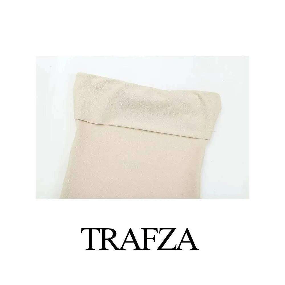 Designer Clothing 2025 Summer New Sexy Solid Color Tubeless Short Fashion Side Zipper Sleeveless Backless Women's Street Top