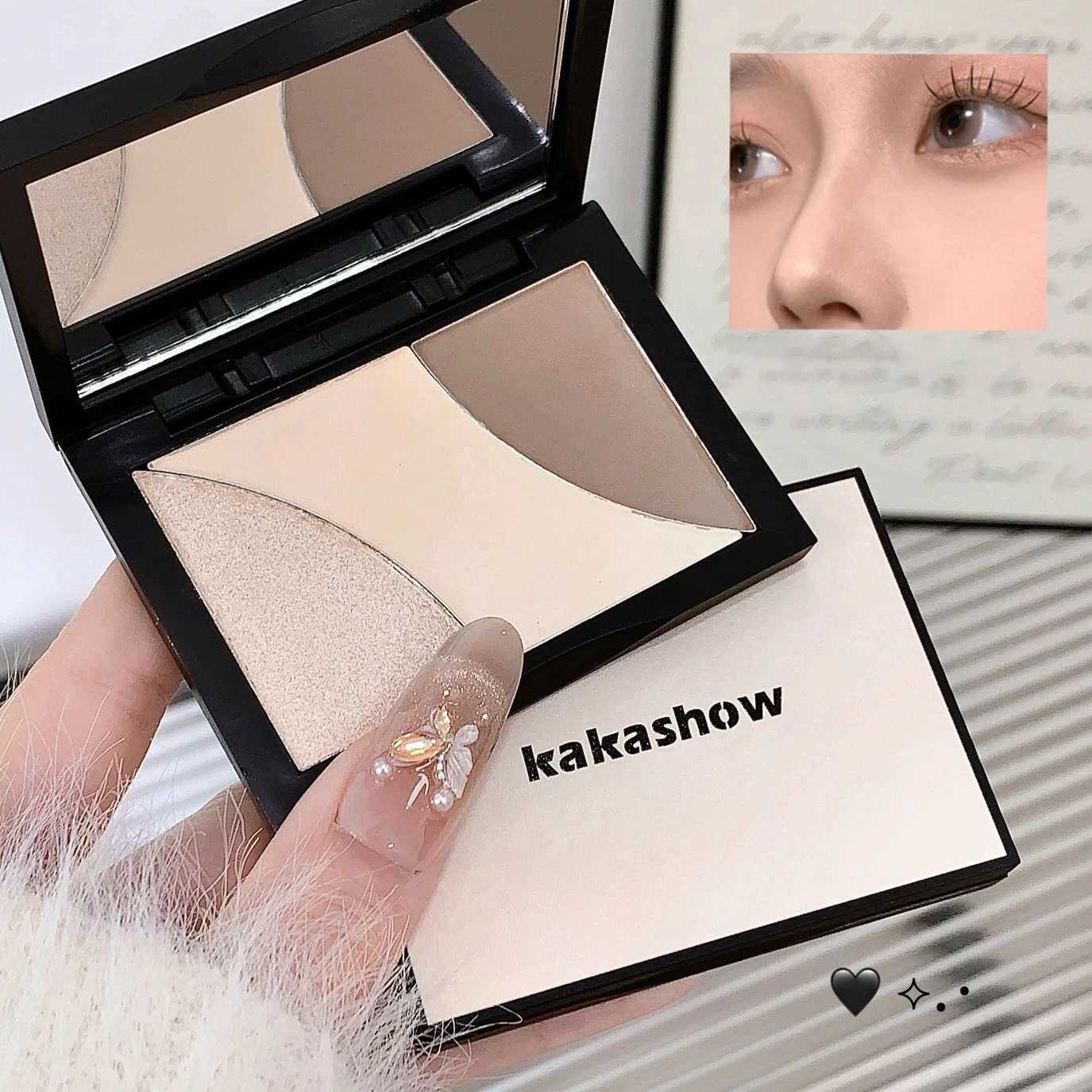 3Color Matte Contouring Highlighter Makeup Palette Natural Stereoscopic Face Powder Bronzer Palette Shading Nose Shadow CosmeticXJ250618