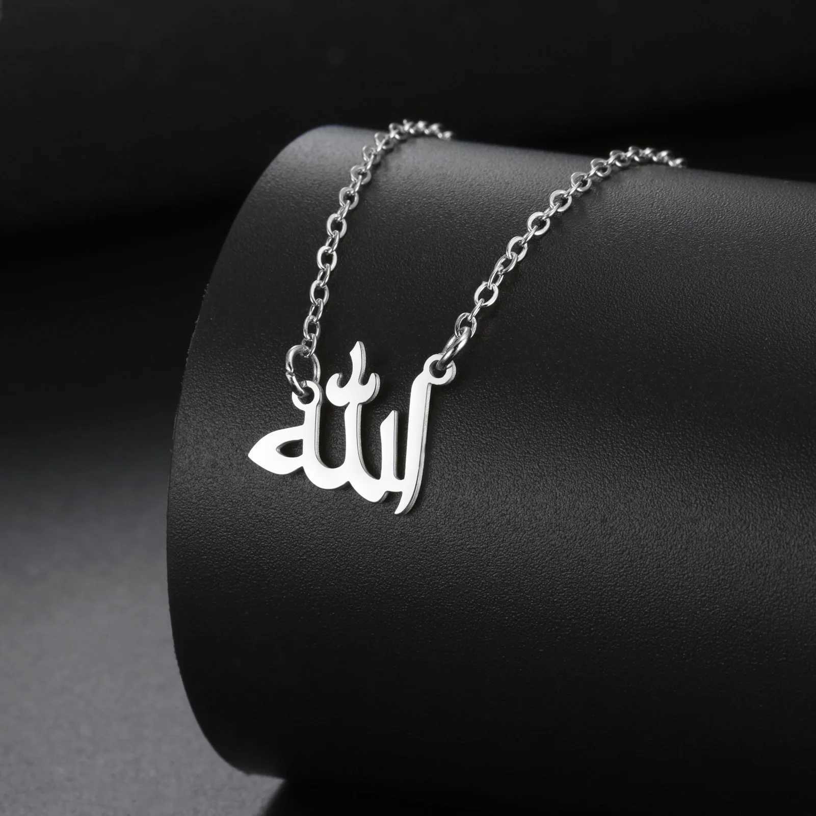 Jeshayuan Allah Necklace For Women Arabic Nameplate Muslim God Symbol Stainless Steel Choker Lucky Amulet Jewelry Gift W250618