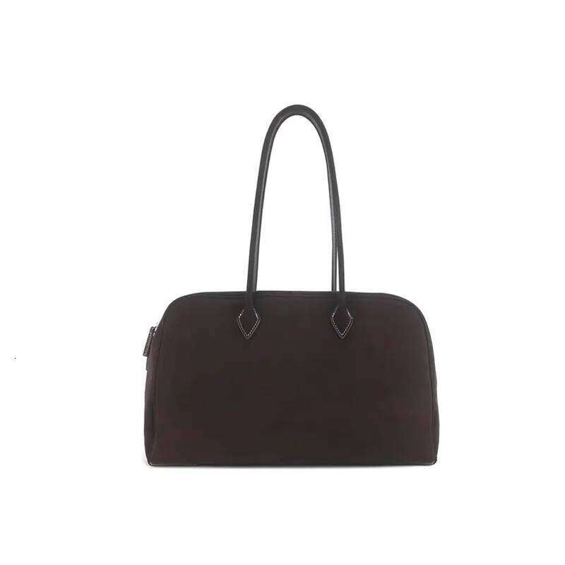Pillow 2024 New Bowling Genuine One Shoulder Underarm Women's Anti Veet Frosted Leather Boston Bag Women