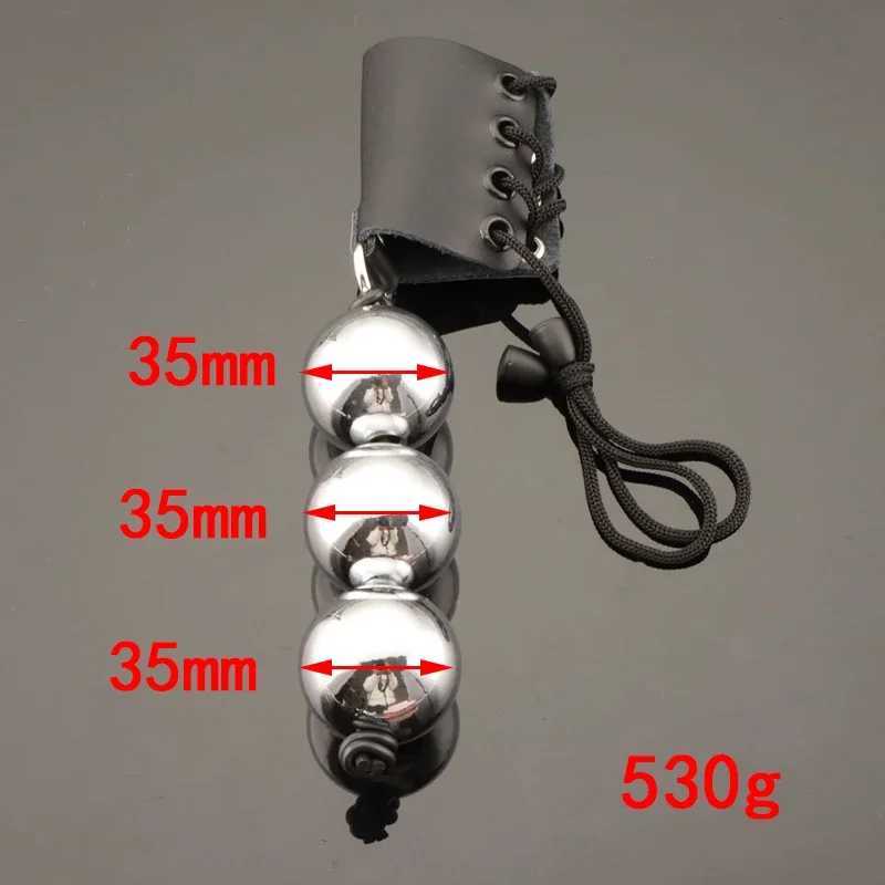 Wearable Cock Ring Penis Enlarger Stretcher Penis Growth By Weight Extender Male Exercise with Heavy Metal Ball Sex Toys for Men W250618