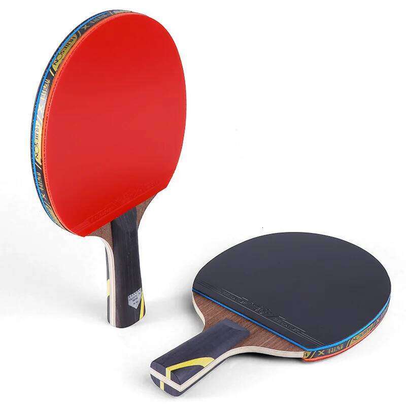HUIESON 6 STAR Table Tennis Pcs High Performance Ping Pong Paddle Bat Racket 5 Wood 2 Carbon with Good Control