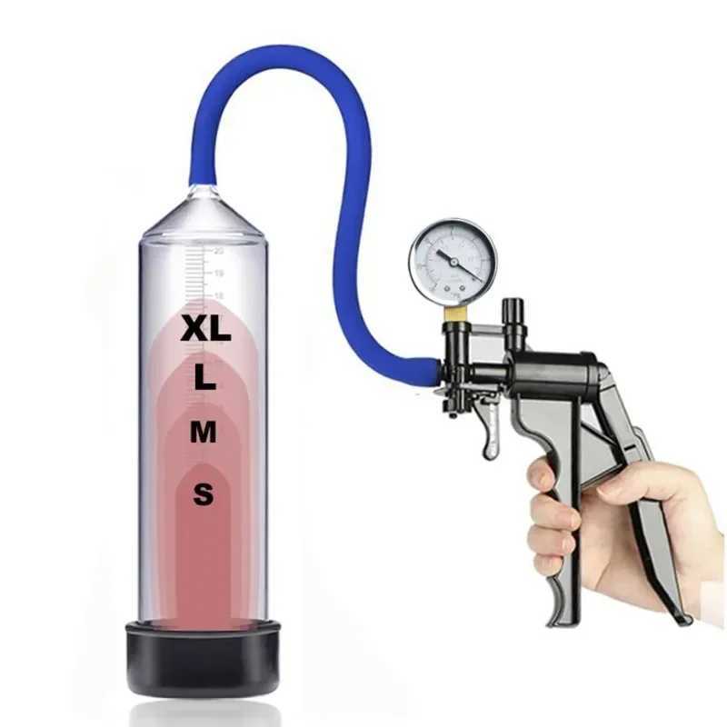 Penis Pump Manual Penis Enlarger Sex Toy for Men Vacuum Pump Male Masturbation Penis Extender Trainer Adults Sex Product W250618