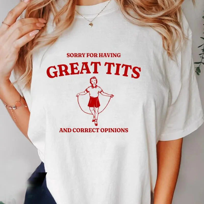 T Shirts Cotton Casual Short Sleeve Tshirt Funny T-Shirt Women's Clothing Streetwear