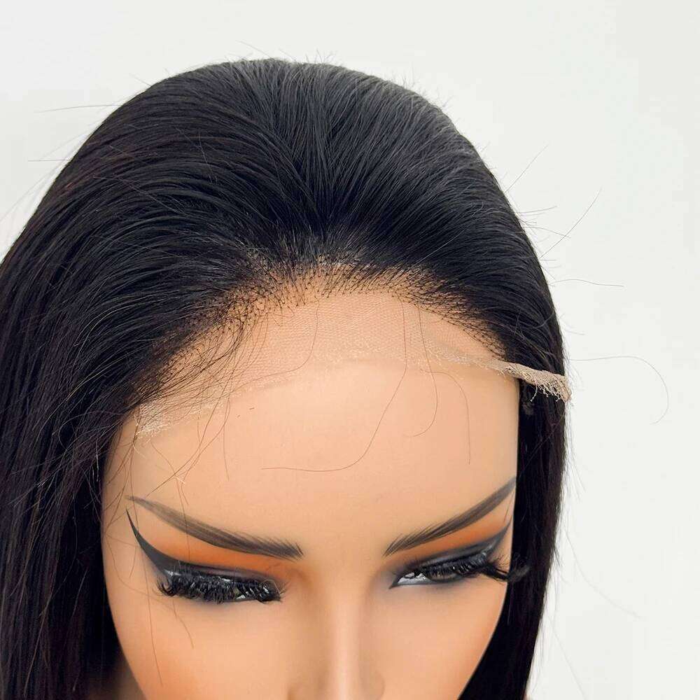 Real HD 5x5 Bob Wigs 2x6 Lace Closure Bone Straight 300% Density Super Double Drawn Human Hair Wig for Black Women