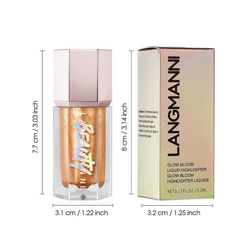 3 Colors Face Brightening Cream Glitter Highly Saturated Liquid Highlighter Bright Color Face Contour Makeup Highlighting XJ250618