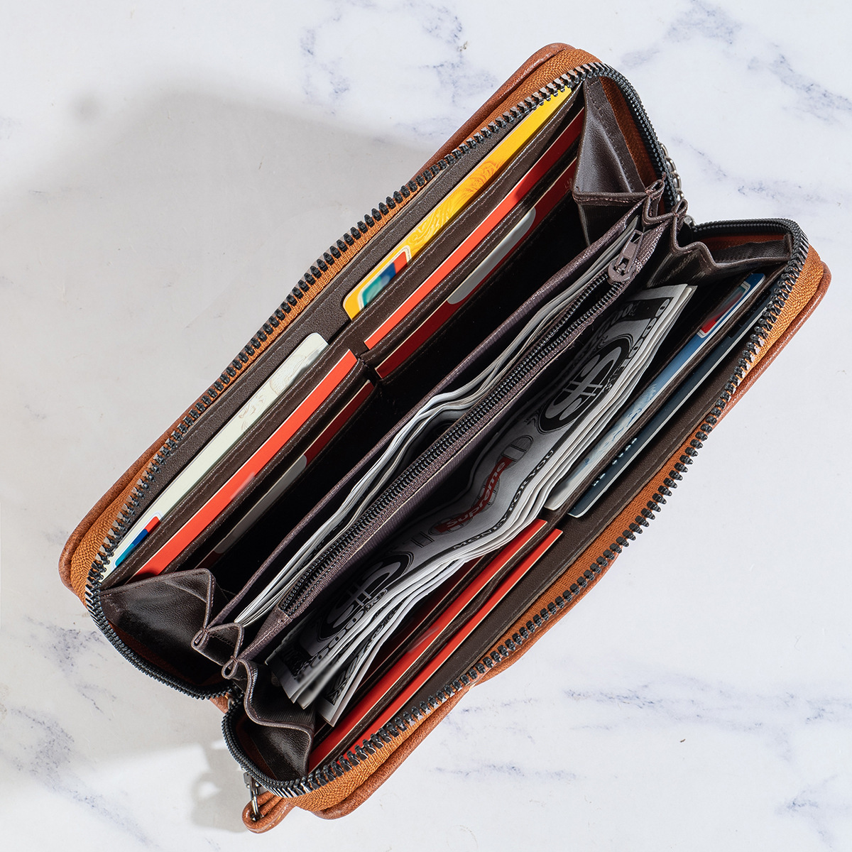 Free Shipping Designer 2025 Factory Direct Supply New Women's Wallet Vintage Color Polishing Multi-card Slot Long Luxury Bag Wallet Wholesale Cro