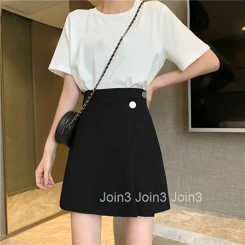 Wrap High Waist Pleat To Knees Length Pleated Woman Skirt Tight Stylish Korean Fashion New in Streetwear A Line Skirts for Women