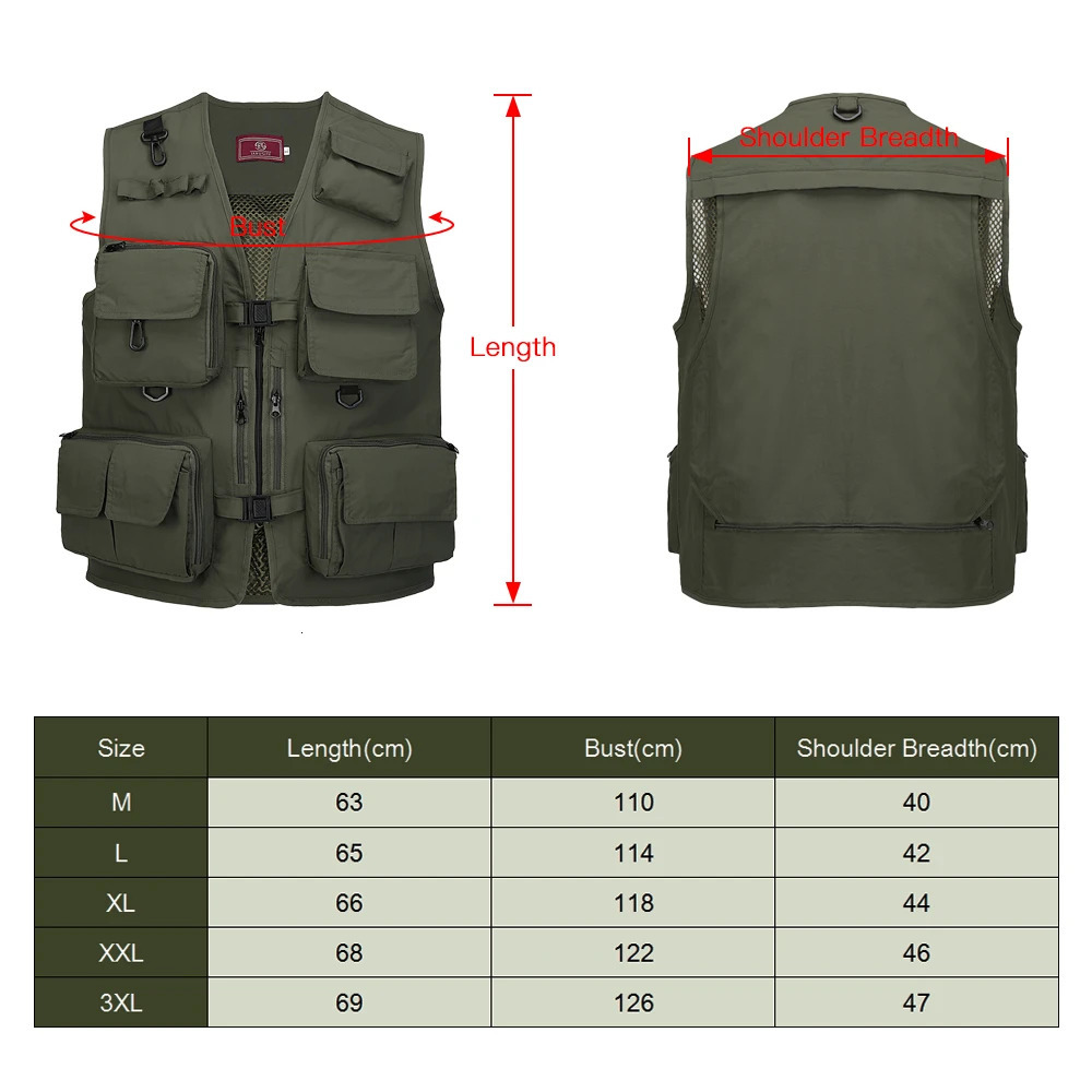 Fishing Pography Vest Summer Multi Pockets Mesh Jackets Quick Dry Waistcoat 250617