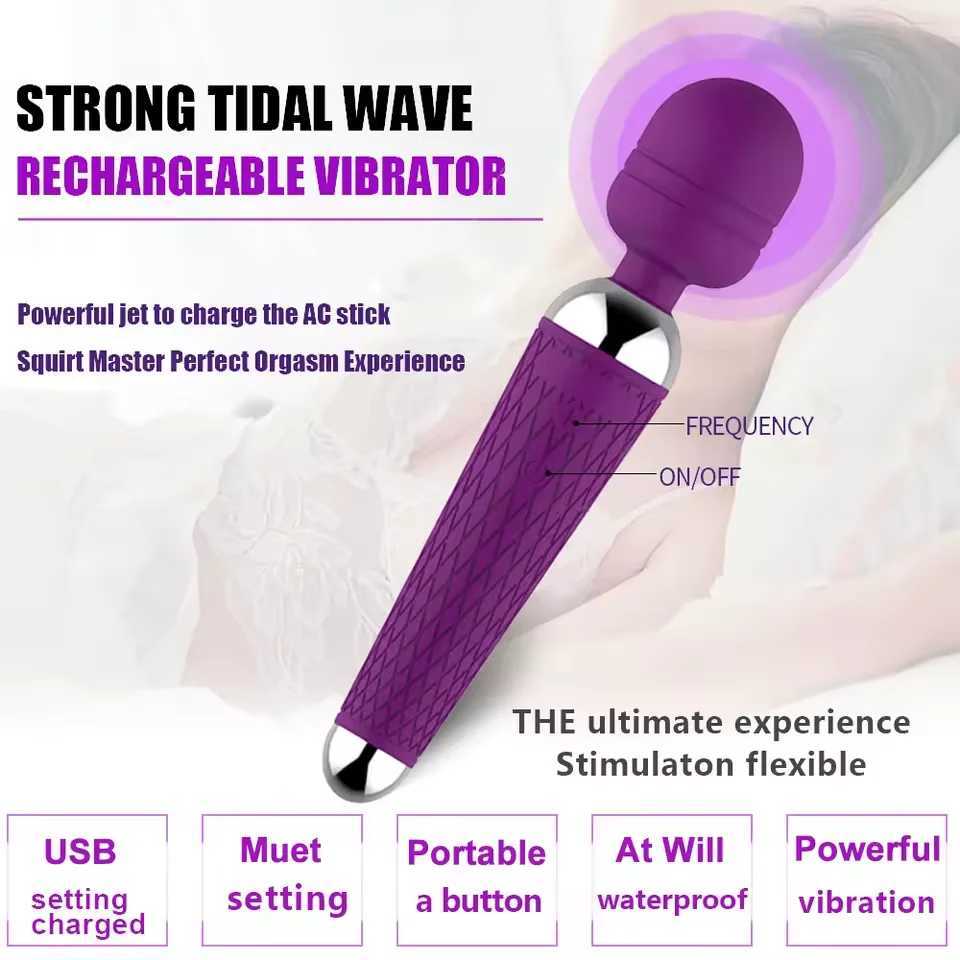 Powerful Thrusting Vibrator for Women AV Magic Wand G-Spot Vaginal Massager Clitoris Stimulator Dildo Masturbator Adult Sex Toys XJ250618
