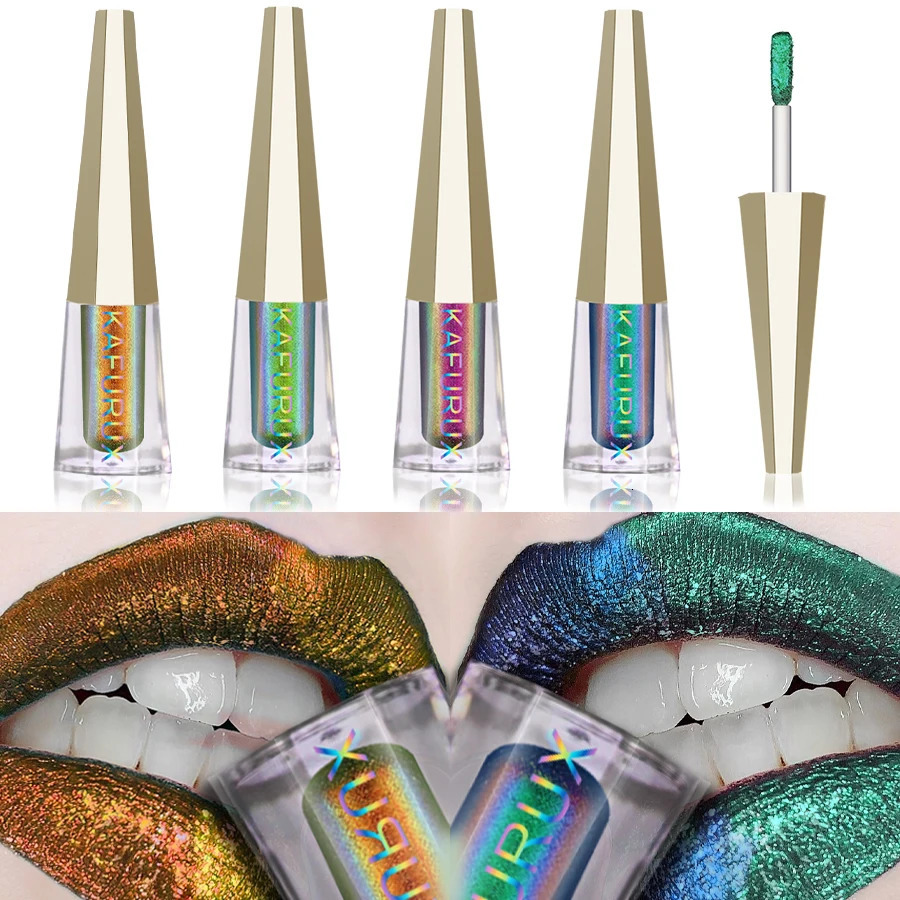Chrome Shifting Pigments Chameleon Liquid Lipstick or Eyeshadow Shiny Long Lasting Multichrome High Quality Lip Gloss Lip Makeup 250618
