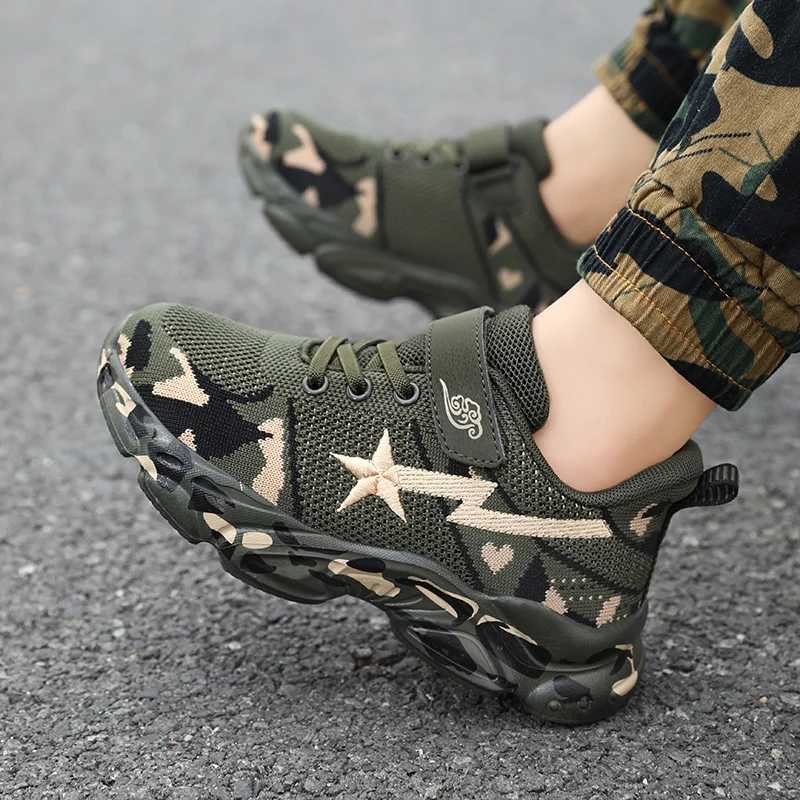 Autumn Spring Brand Children Sports Shoes Girls Non-Slip Outdoor Fashion Sneakers Kids Casual Camouflage Hiking Shoes Z250618