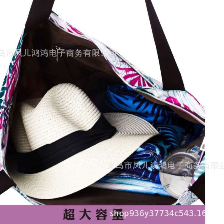 European Style Women's Fashionable Multifunctional Foldable Handbag Travel Beach Tote Bag